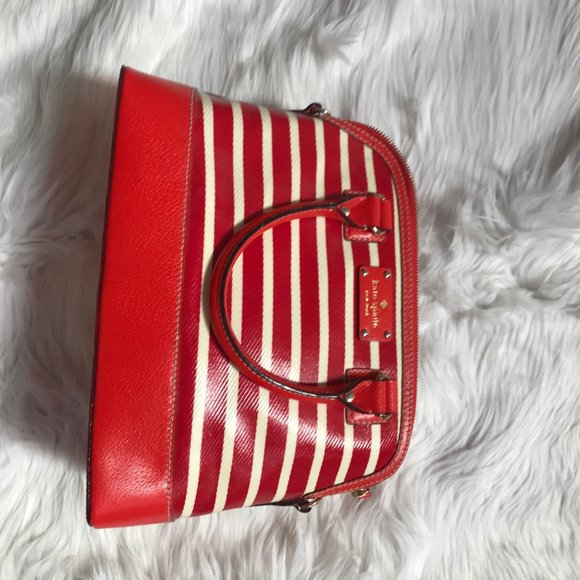 Kate Spade Red and White Striped Bag with Wallet - Picture 2 of 4